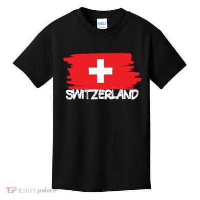 Cool Switzerland Flag Kids T-Shirt