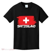 Cool Switzerland Flag Kids T-Shirt thumb 0