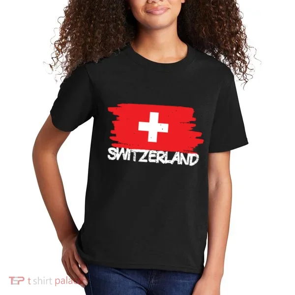 Cool Switzerland Flag Kids T-Shirt