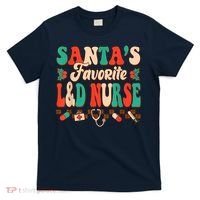 Christmas Santas Favorite L&D Nurse Labor Delivery Nurse T-Shirt thumb 0