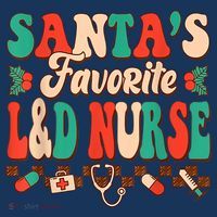 Christmas Santas Favorite L&D Nurse Labor Delivery Nurse Beanie thumb 2