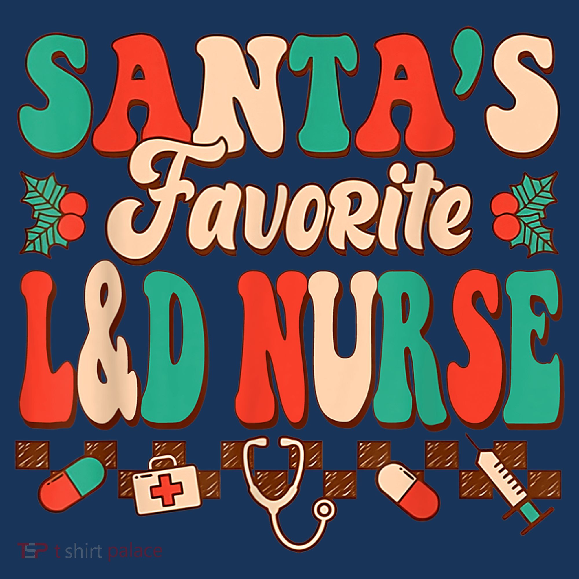 Christmas Santas Favorite L&D Nurse Labor Delivery Nurse Women's Hoodie