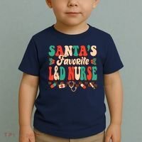 Christmas Santas Favorite L&D Nurse Labor Delivery Nurse Toddler T-Shirt thumb 2