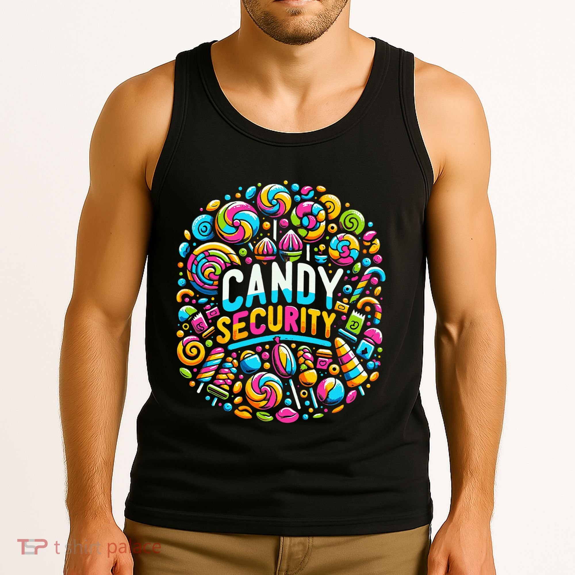 Candy Security Funny Candy Land Costume Candyland Party Tank Top