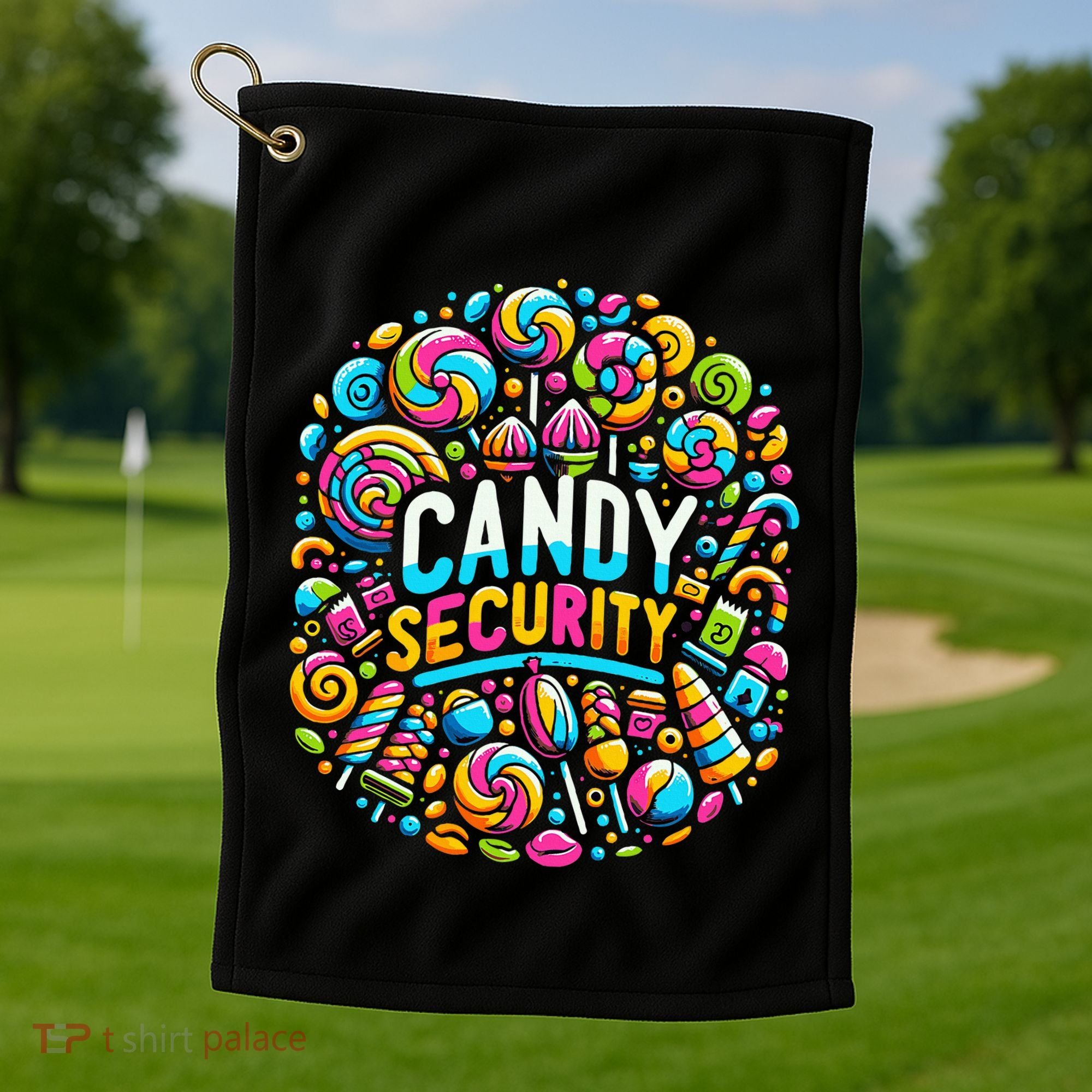 Candy Security Funny Candy Land Costume Candyland Party Golf Towel