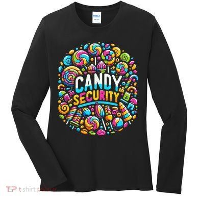 Candy Security Funny Candy Land Costume Candyland Party Women's Long Sleeve Shirt