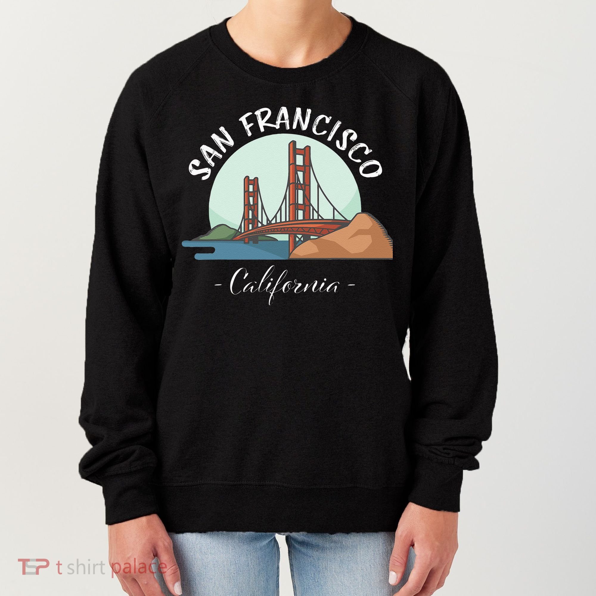 California San Francisco Gift Golden Gate Bridge Souvenir Women's Sweatshirt