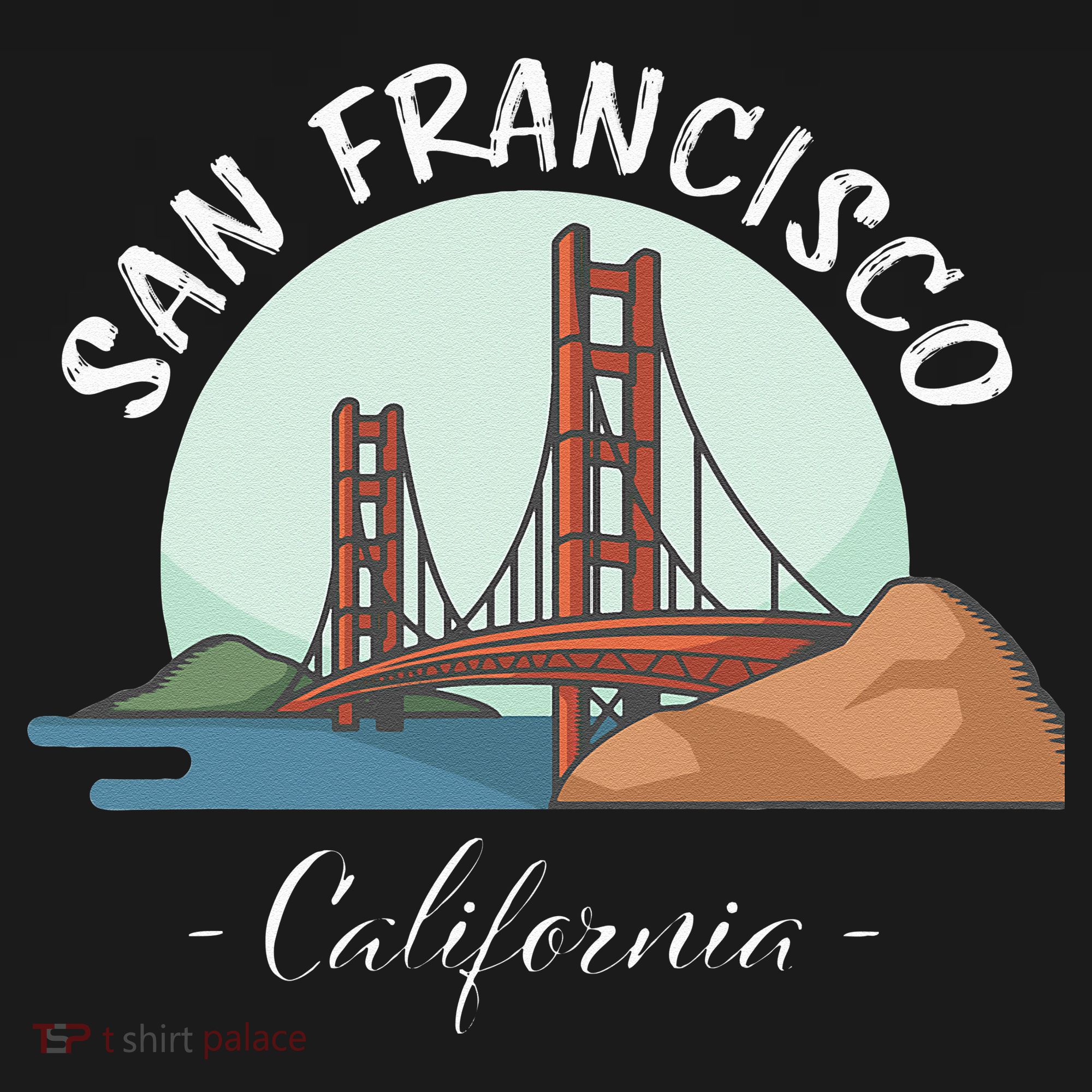 California San Francisco Gift Golden Gate Bridge Souvenir Doggie Tank