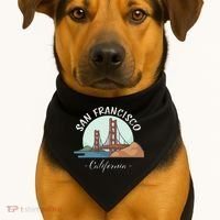 California San Francisco Gift Golden Gate Bridge Souvenir USA-Made Doggie Bandana thumb 1