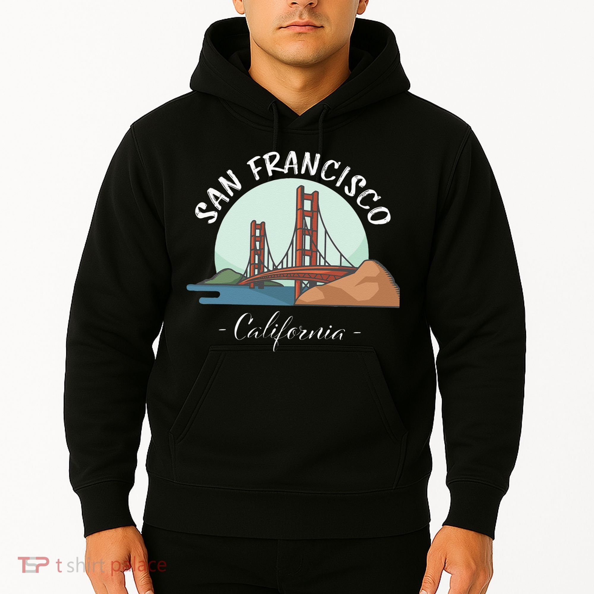 California San Francisco Gift Golden Gate Bridge Souvenir Hoodie