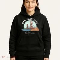 California San Francisco Gift Golden Gate Bridge Souvenir Hoodie thumb 5