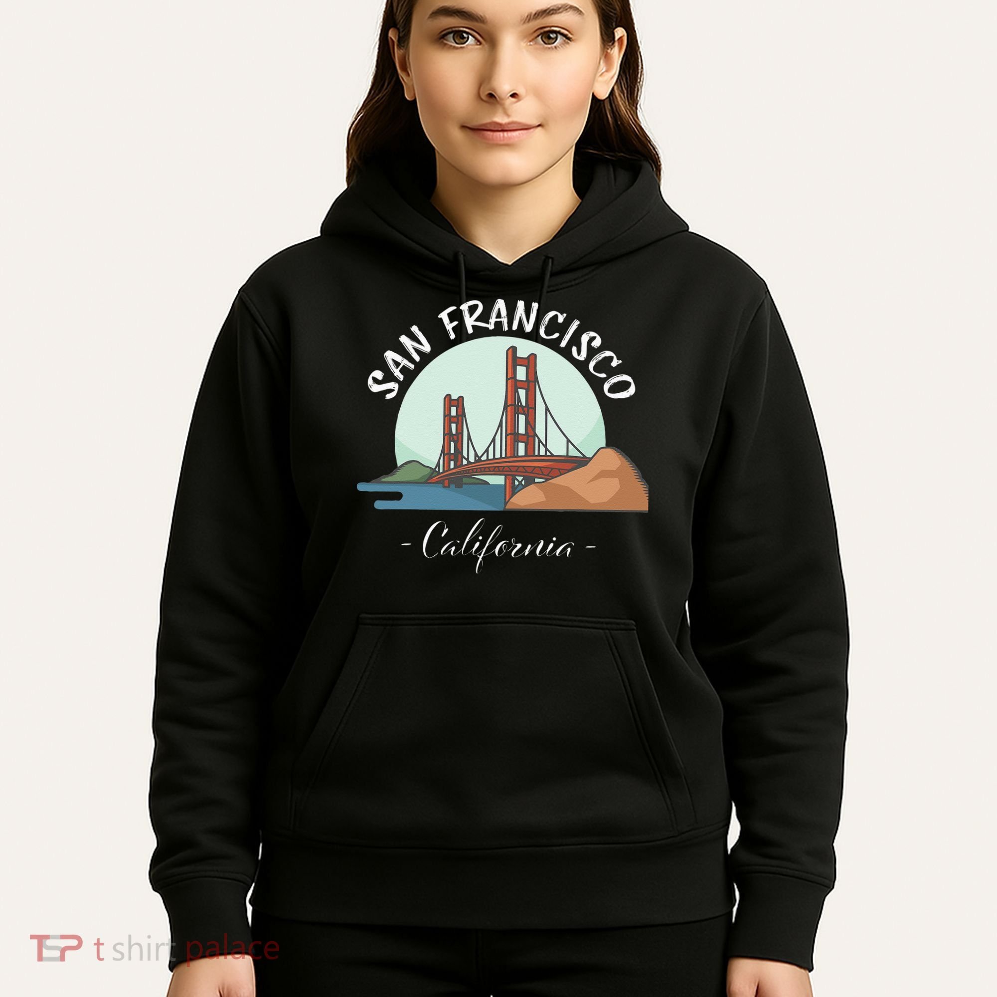 California San Francisco Gift Golden Gate Bridge Souvenir Hoodie