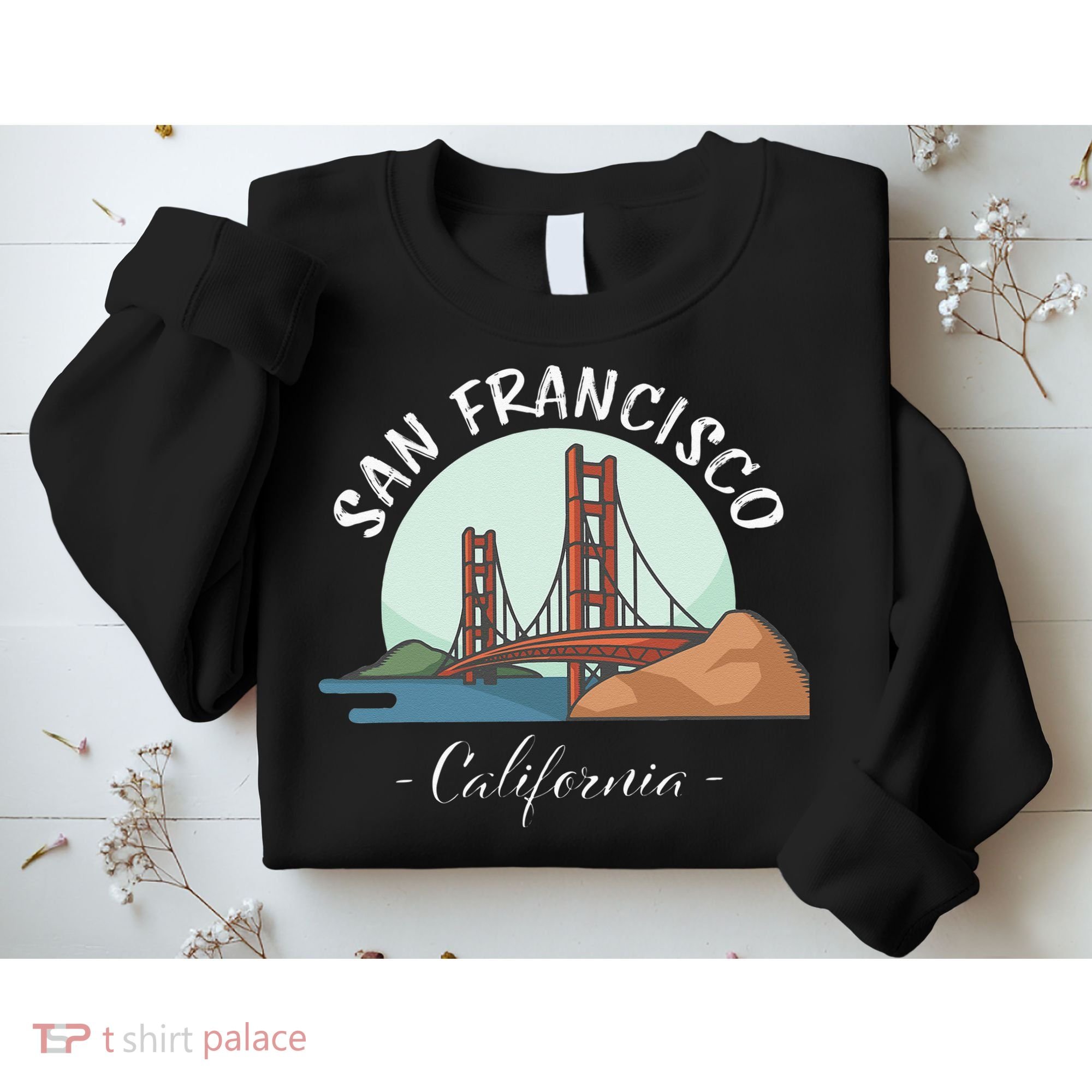 California San Francisco Gift Golden Gate Bridge Souvenir Sweatshirt