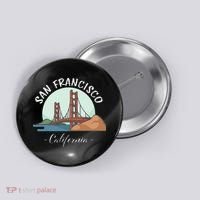 California San Francisco Gift Golden Gate Bridge Souvenir Button thumb 0