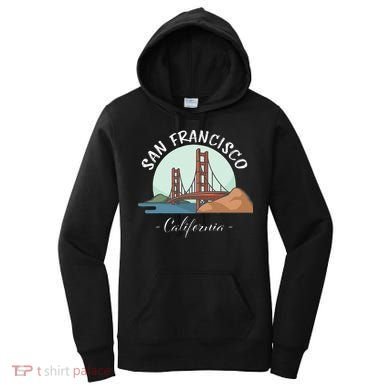 California San Francisco Gift Golden Gate Bridge Souvenir Women's Hoodie