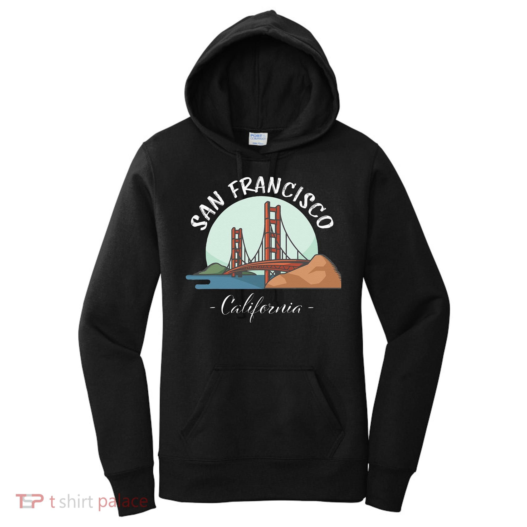 California San Francisco Gift Golden Gate Bridge Souvenir Women's Hoodie