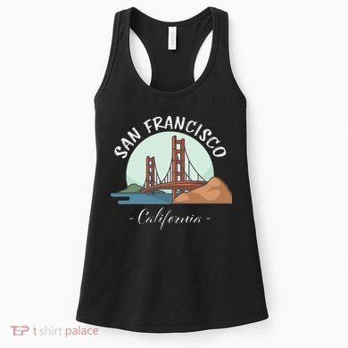 California San Francisco Gift Golden Gate Bridge Souvenir Women's Tank Top