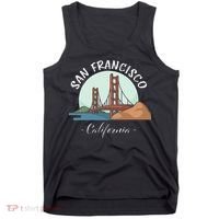 California San Francisco Gift Golden Gate Bridge Souvenir Tank Top thumb 0