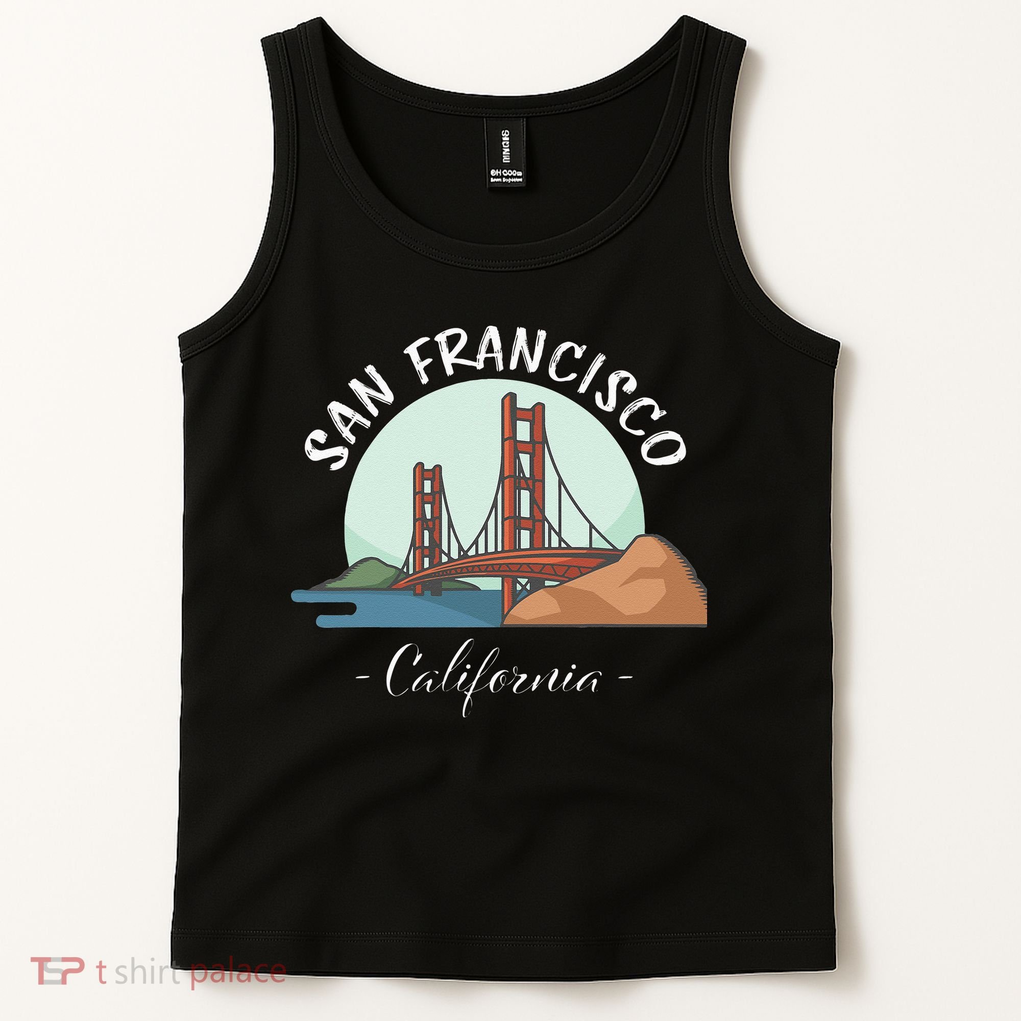 California San Francisco Gift Golden Gate Bridge Souvenir Tank Top