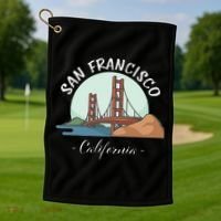 California San Francisco Gift Golden Gate Bridge Souvenir Golf Towel thumb 1