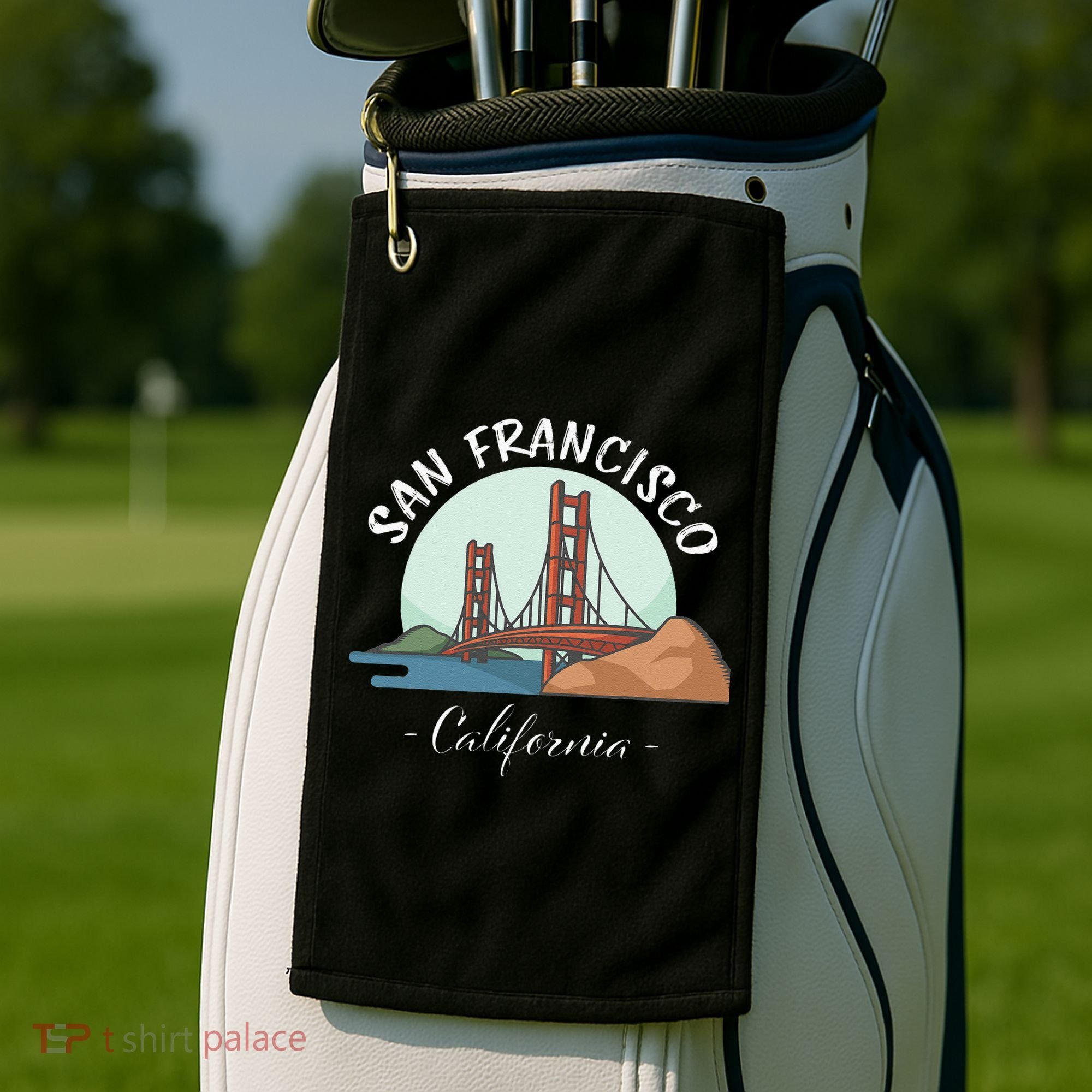 California San Francisco Gift Golden Gate Bridge Souvenir Golf Towel