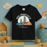 California San Francisco Gift Golden Gate Bridge Souvenir Toddler T-Shirt thumb 3