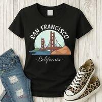 California San Francisco Gift Golden Gate Bridge Souvenir Women's T-Shirt thumb 3
