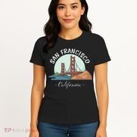California San Francisco Gift Golden Gate Bridge Souvenir Women's T-Shirt thumb 4