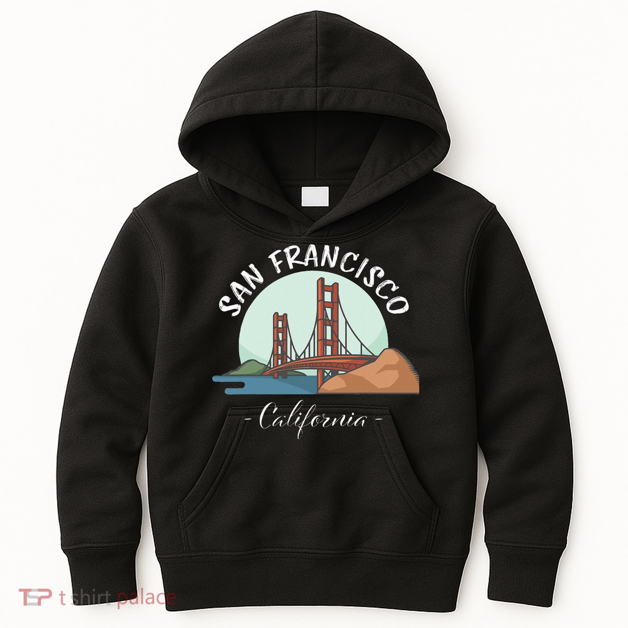 California San Francisco Gift Golden Gate Bridge Souvenir Kids Hoodie