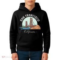 California San Francisco Gift Golden Gate Bridge Souvenir Kids Hoodie thumb 4