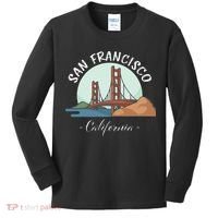 California San Francisco Gift Golden Gate Bridge Souvenir Kids Long Sleeve Shirt thumb 0