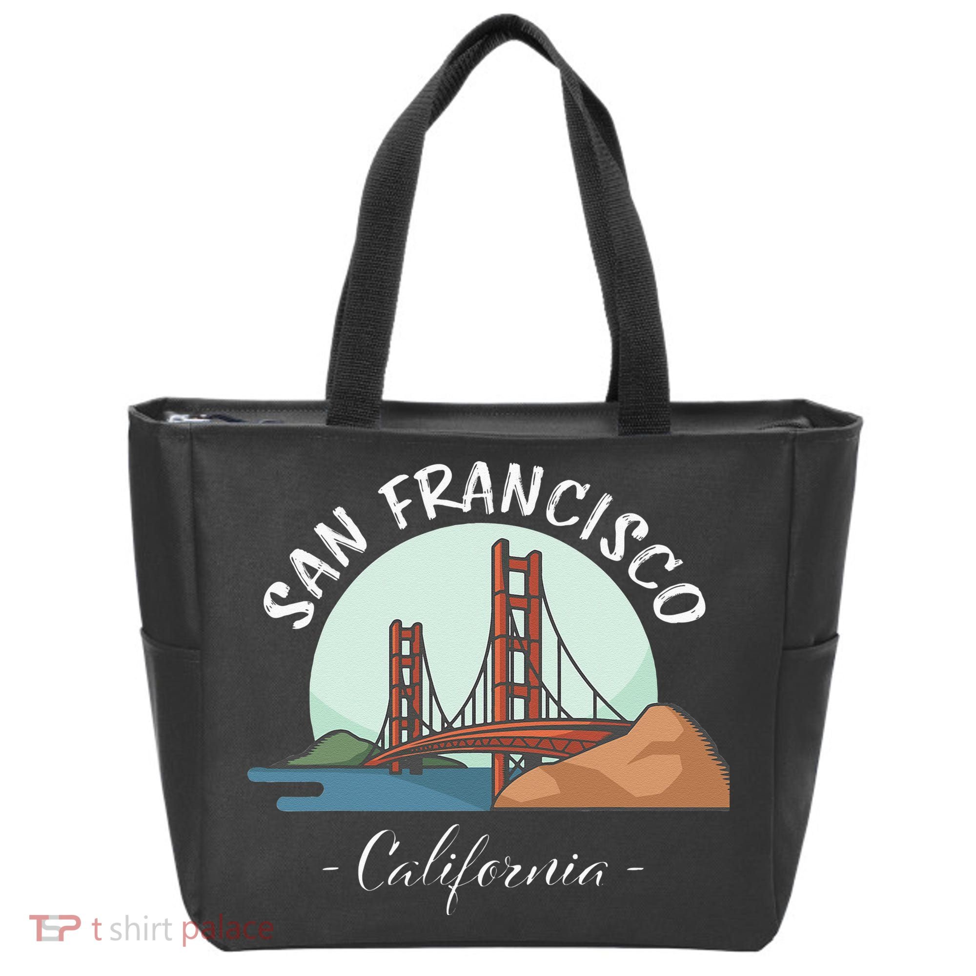 California San Francisco Gift Golden Gate Bridge Souvenir Tote Bag