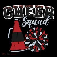 Cheer Squad Funny Cheerleader Cheerleading Red Women Girl Stripe Pom Pom Beanie thumb 2