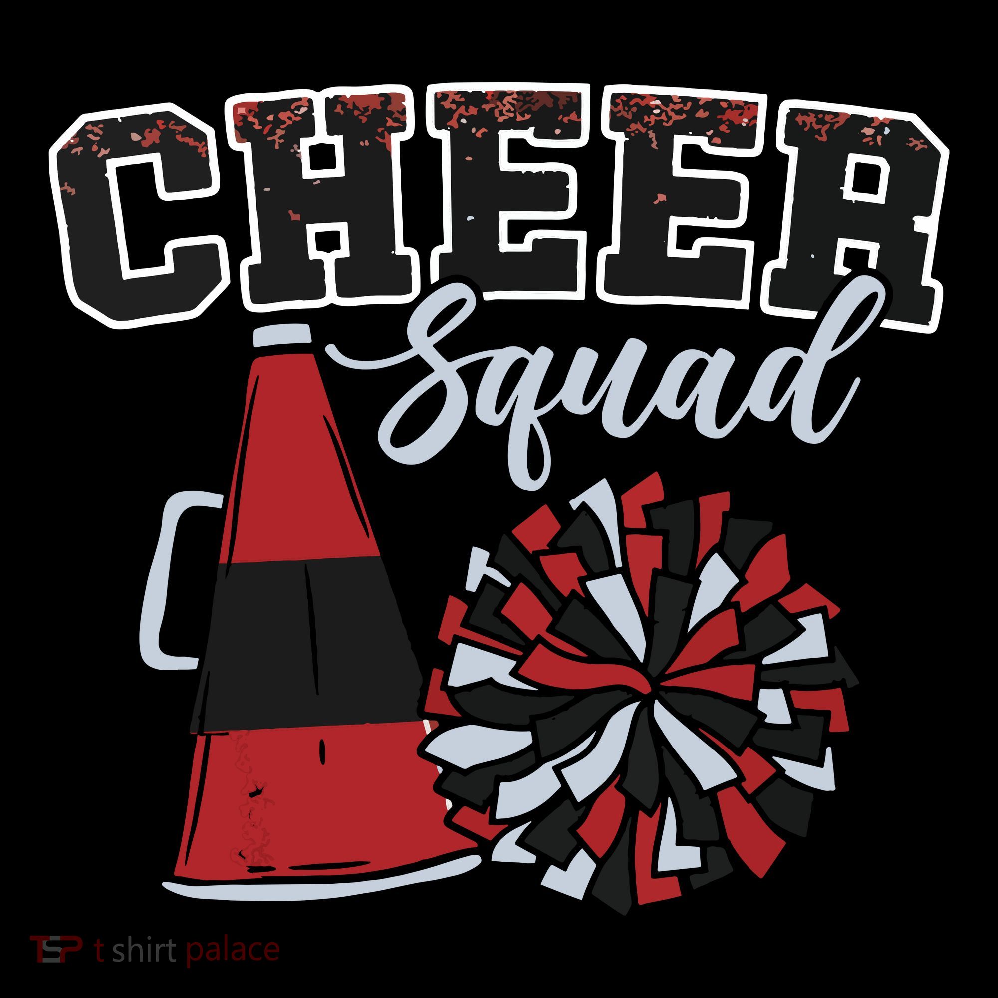 Cheer Squad Funny Cheerleader Cheerleading Red Women Girl Stripe Pom Pom Beanie