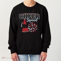 Cheer Squad Funny Cheerleader Cheerleading Red Women Girl Women's Sweatshirt thumb 0