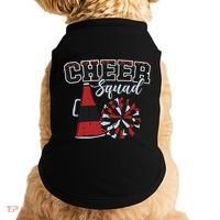 Cheer Squad Funny Cheerleader Cheerleading Red Women Girl Doggie Tank thumb 0