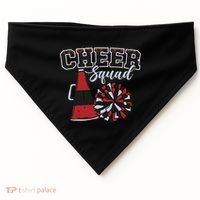 Cheer Squad Funny Cheerleader Cheerleading Red Women Girl USA-Made Doggie Bandana thumb 0