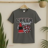 Cheer Squad Funny Cheerleader Cheerleading Red Women Girl T-Shirt thumb 2