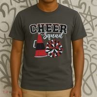 Cheer Squad Funny Cheerleader Cheerleading Red Women Girl T-Shirt thumb 3