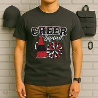 Cheer Squad Funny Cheerleader Cheerleading Red Women Girl T-Shirt thumb 6