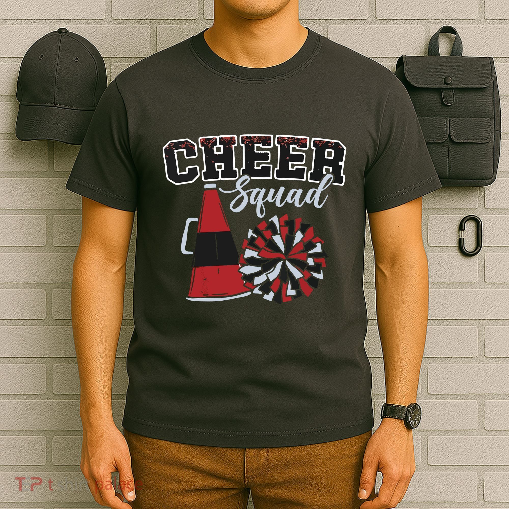 Cheer Squad Funny Cheerleader Cheerleading Red Women Girl T-Shirt