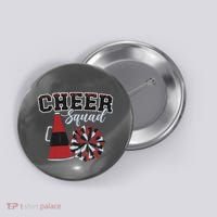 Cheer Squad Funny Cheerleader Cheerleading Red Women Girl Button thumb 0