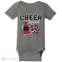 Cheer Squad Funny Cheerleader Cheerleading Red Women Girl Baby Bodysuit thumb 0