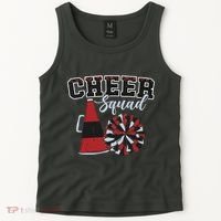 Cheer Squad Funny Cheerleader Cheerleading Red Women Girl Tank Top thumb 2