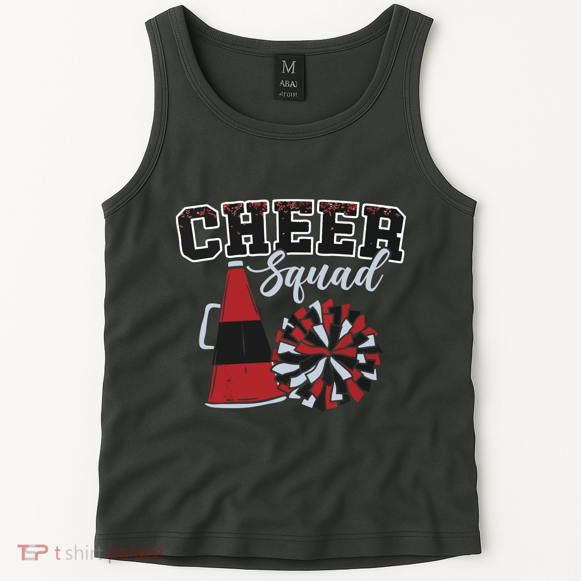 Cheer Squad Funny Cheerleader Cheerleading Red Women Girl Tank Top