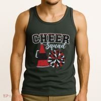 Cheer Squad Funny Cheerleader Cheerleading Red Women Girl Tank Top thumb 3