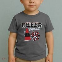 Cheer Squad Funny Cheerleader Cheerleading Red Women Girl Toddler T-Shirt thumb 2