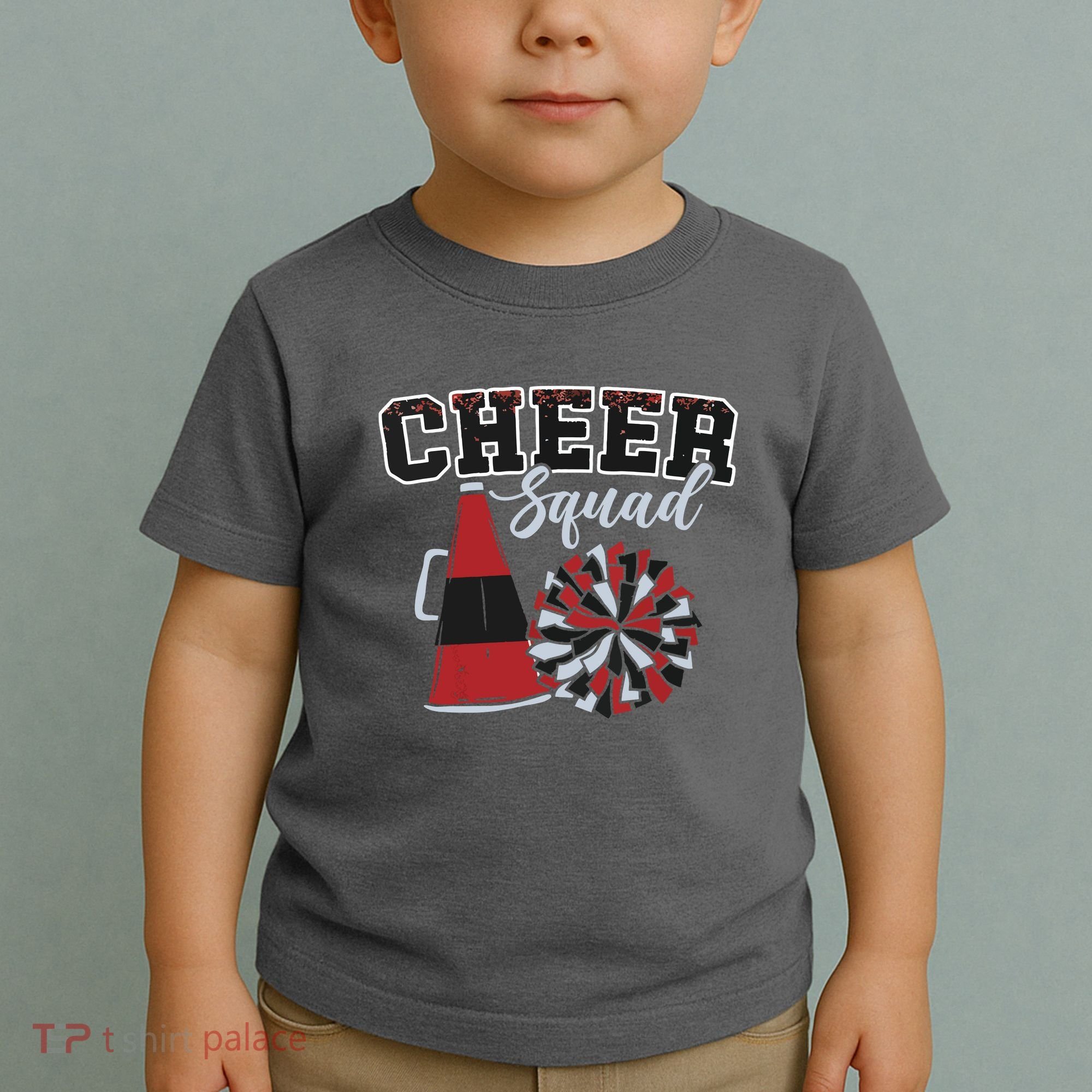 Cheer Squad Funny Cheerleader Cheerleading Red Women Girl Toddler T-Shirt