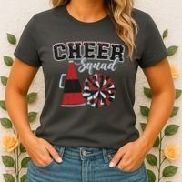 Cheer Squad Funny Cheerleader Cheerleading Red Women Girl Women's T-Shirt thumb 2