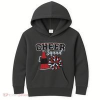 Cheer Squad Funny Cheerleader Cheerleading Red Women Girl Kids Hoodie thumb 0
